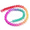 Spray Painted Crackle Glass Beads Strands DGLA-C002-8mm-09-1