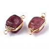 Natural Agate Links Connectors G-T131-99D-2