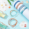 6 Sets 6 Style Natural Shell Braided Bead Bracelets Set BJEW-PH0004-18-5