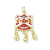 Alloy Enamel Pendants PALLOY-R151-28G-1