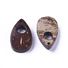 Coffee Color Teardrop Coconut Pendants X-COCO-I002-014-2