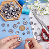 120Pcs 4 Style 4-Hole Natural Shell Buttons FIND-GA0003-28A-4