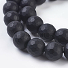 Synthetic Black Stone Beads Strands G-C059-10mm-1-3