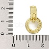 Rack Plating Round Ring Brass Micro Pave Clear Cubic Zirconia Twister Clasps KK-F876-07G-02-3