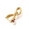 Brass Micro Pave Cubic Zirconia Ice Pick Pinch Bails KK-G600-24G-03-2