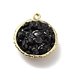 Natural Obsidian Chip Pendants KK-C242-05G-06-1