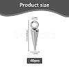 40Pcs 201 Stainless Steel Pendants STAS-DC0016-82-2