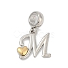 Brass European Dangle Charms KK-Z097-01M-GP-1