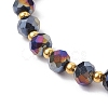 Glass Round Beaded Cuff Bangles BJEW-JB09964-04-4