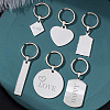 Stainless Steel Stamping Blank Tag Pendants STAS-BC0003-03-4