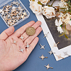 60Pcs 2 Colors Alloy Rhinestone Pendants ALRI-DC0001-10-3