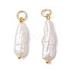 3Pcs 3 Colors Natural Keshi Pearl Pendants PALLOY-JF04239-2