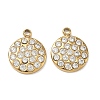 304 Stainless Steel Micro Pave Clear Cubic Zirconia Charms CU-CBAF0F8-03E-G-1