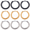 18Pcs 3 Colors 303 Stainless Steel Twist Hoop Earrings for Women EJEW-SC0001-81C-1
