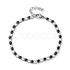 304 Stainless Steel with Cubic Zirconia Link Chain Bracelets for Women BJEW-G754-01A-P01-4