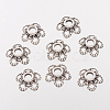 5-Petal Flower Tibetan Silver Fancy Bead Caps AA484-1