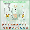18Pcs 9 Styles Butterfly Acrylic & Alloy Enamel Pendant Locking Stitch Markers HJEW-SC00097-2