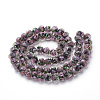 Handmade Gold Sand Lampwork Beads Strands LAMP-R141-8mm-03-3
