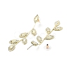 Clear Cubic Zirconia & Crystal Rhinestone Long Dangle Stud Earrings EJEW-C037-06C-LG-3