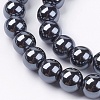 Non-Magnetic Synthetic Hematite Beads Strands G-H1623-10mm-1-3