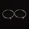 Silver Color Plated Brass Earring Hoops X-EC067-2S-1