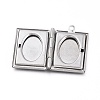 Non-Tarnish 304 Stainless Steel Locket Pendants STAS-K192-08P-2