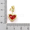 Rack Plating Brass Micro Pave Clear Cubic Zirconia Pendants ZIRC-L100-161G-03-3