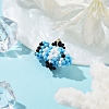 Seed Beads Beaded Charms PALLOY-MZ00382-3