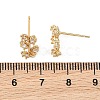 SHEGRACE Leafy Branch Brass Micro Clear Pave Cubic Zirconia Stud Earrings XGRQ4N292-717G-3