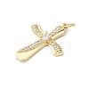 Easter Brass Micro Pave Clear Cubic Zirconia Pendants KK-E799-05B-G-2