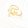 Brass Cuff Rings for Women RJEW-F184-08B-G-3