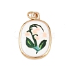 Brass Enamel Pendants ENAM-I087-02A-1