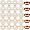 1 Set 1-Hole Wood Buttons BUTT-CY0001-16C-6