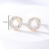 Elegant Round Circle Brass Stud Earrings NB2152-4