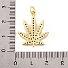 Rack Plating Brass Micro Pave Cubic Zirconia Pendants KK-K367-05G-01-3