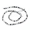 Natural Tourmalinated Quartz/Black Rutilated Quartz Beads Strands G-F632-22E-1