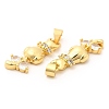 Rack Plating Brass Micro Pave Cubic Zirconia Pendants KK-A185-26G-2