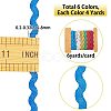 6 Yards 6 Colors Polyester Wavy Fringe Trim Ribbon LS-OCOR-WH0080-44B-2