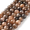 Natural Black Sunstone Beads Strands G-U009-A01-04-1