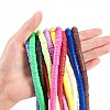 14 Strands 14 Colors Flat Round Handmade Polymer Clay Beads CLAY-SZ0001-14-4