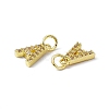 Real 18K Gold Plated Brass Micro Pave Clear Cubic Zirconia Charms KK-E068-VB452-A-3