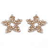 Plating Acrylic Woven Beads PACR-R247-02A-1