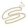 3MM Brass Curb Chain Necklaces LS-NJEW-P339-03G-4