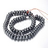 Pearlized Non-magnetic Synthetic Hematite Rondelle Beads Strands X-G-F230-02-2