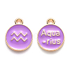 Alloy Enamel Pendants X-ENAM-S124-01B-01J-1
