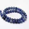 Dyed & Heated Natural Blue Aventurine Beads Strands X-G-F380-8mm-2