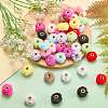 48Pcs 12 Colors Velvet Imitation Rabbit Fur European Beads FIND-SZ0019-28-4