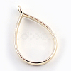 Rack Plating Alloy Teardrop Open Back Bezel Pendants X-PALLOY-S047-29E-FF-2