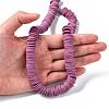 Flat Round Handmade Polymer Clay Beads CLAY-R067-12mm-05-7