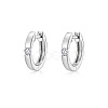 925 Sterling Silver Pave Moissanite Hoop Earrings for Women DZ9023-5